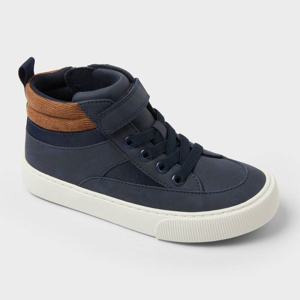 Kids' Robert Sneaker Boots - Cat & Jack Navy Blue 3 - Picture 1 of 4